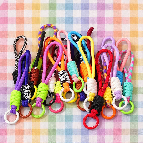 Colorful Braided Lanyard Keychain