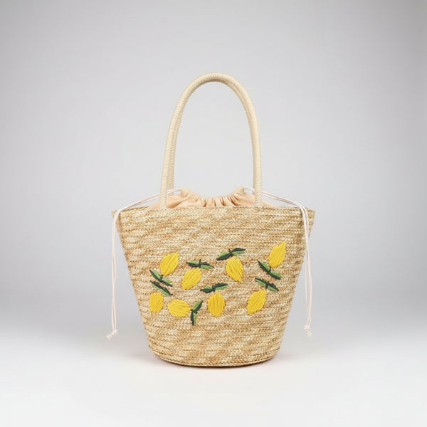 Lemon Embroidered Bag for Women