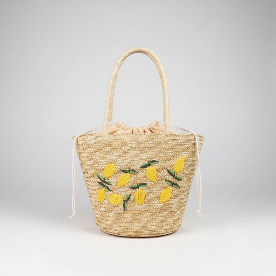 Lemon Embroidered Bag for Women