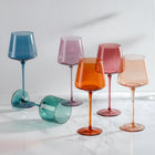 Colorful Stem Wine Glasses