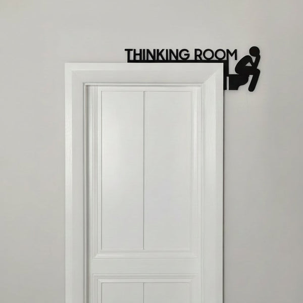 Modern Metal Toilet Door Sign