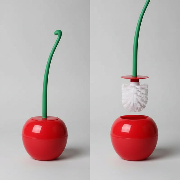 Cherry-Shaped Toilet Brush & Holder Set