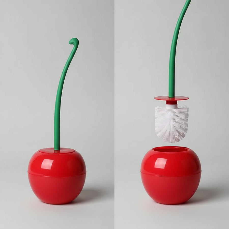 Cherry-Shaped Toilet Brush & Holder Set